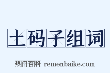 土码子组词是什么意思的图片